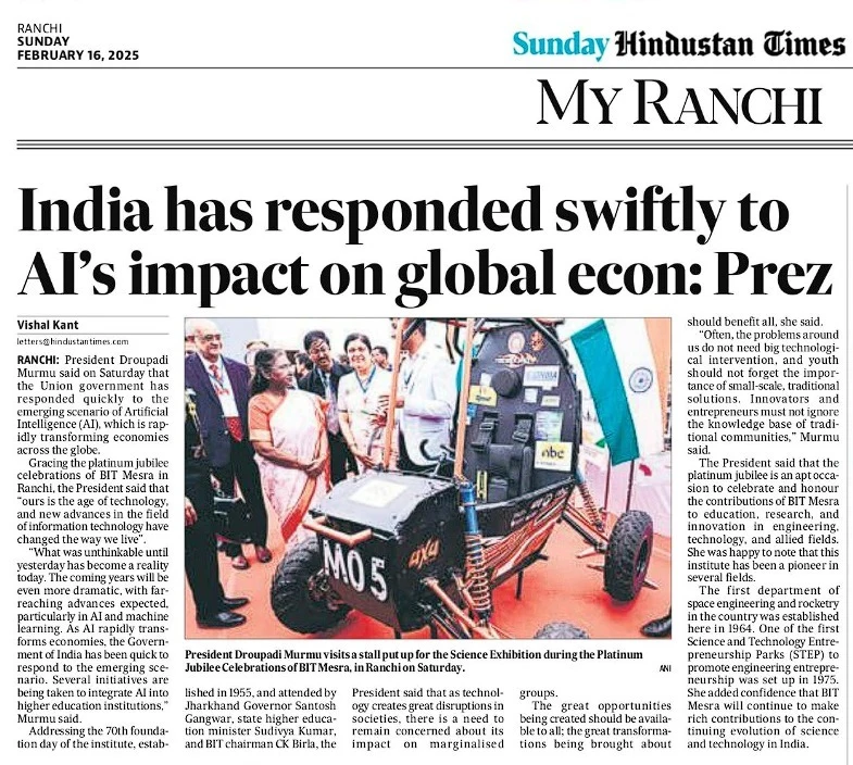 BIT Mesra's Team Firebolt earns accolades at M-BAJA SAE 2022